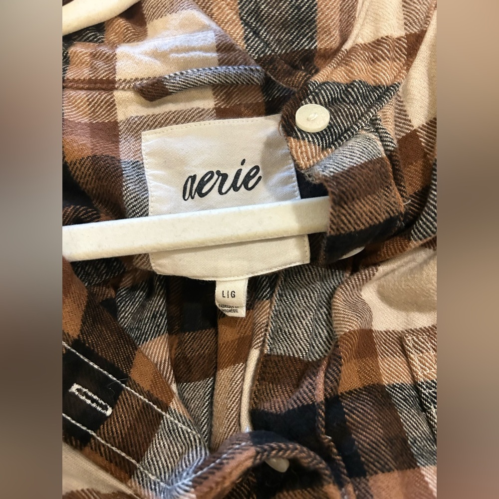 ⭐️NWOT⭐️ Aerie Anytime Fave Flannel Button Down Shirt - Picture 8 of 8